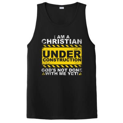 Funny Christian Under Construction Gift Catholic PosiCharge Competitor Tank