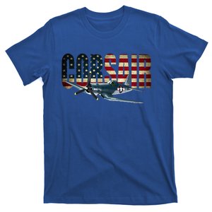 F4u Corsair Us American Flag T-Shirt