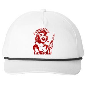 Funny Completely Unhinged Girl Snapback Five-Panel Rope Hat