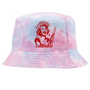 Funny Completely Unhinged Girl Tie-Dyed Bucket Hat