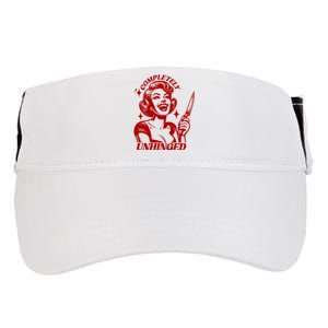 Funny Completely Unhinged Girl Adult Drive Performance Visor