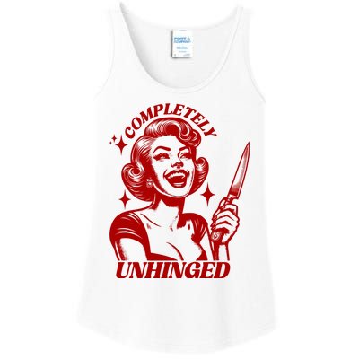 Funny Completely Unhinged Girl Ladies Essential Tank