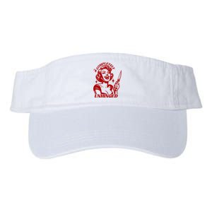 Funny Completely Unhinged Girl Valucap Bio-Washed Visor