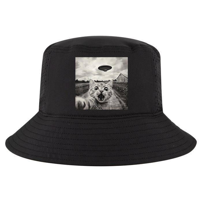 Funny Cat Ufo Alien Selfie Cool Comfort Performance Bucket Hat