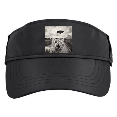 Funny Cat Ufo Alien Selfie Adult Drive Performance Visor