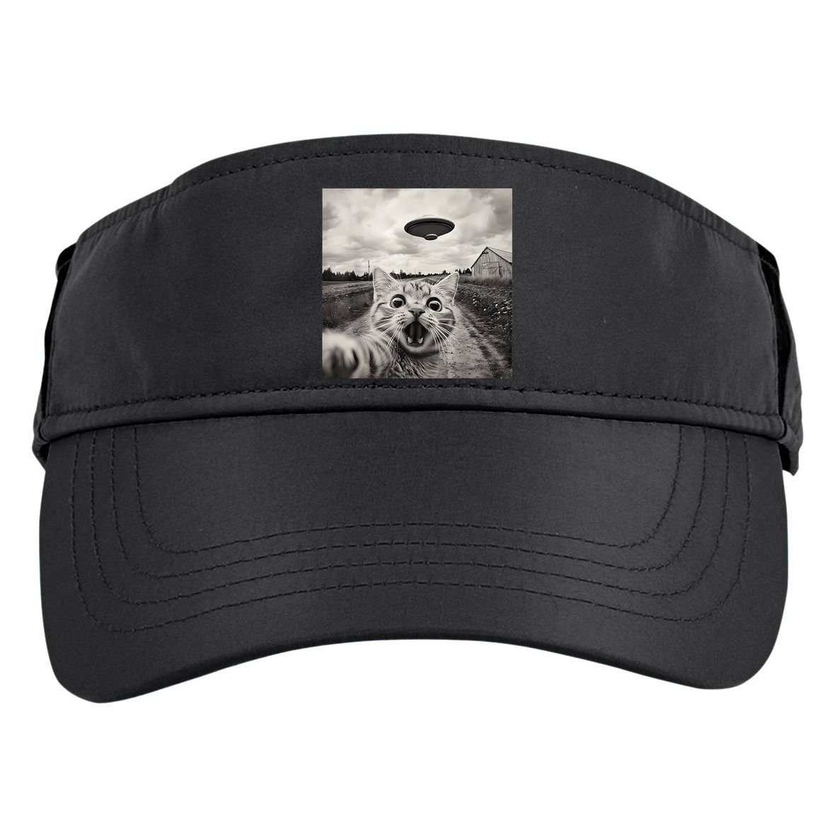 Funny Cat Ufo Alien Selfie Adult Drive Performance Visor