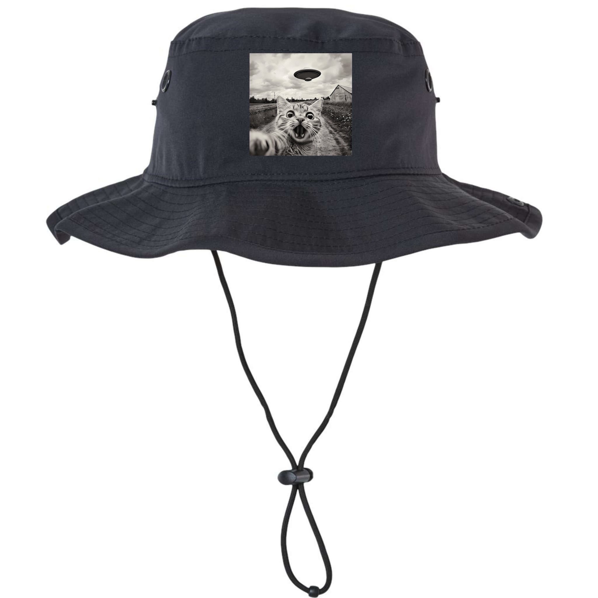 Funny Cat Ufo Alien Selfie Bucket Hat