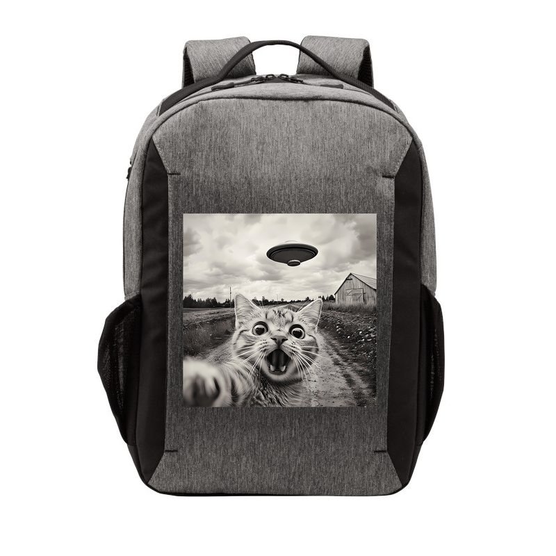Funny Cat Ufo Alien Selfie Vector Backpack