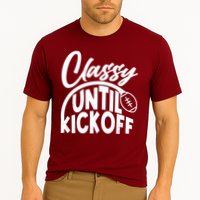 Funny Classy Until Kickoff Football Fan Cooling Performance Crew T-Shirt