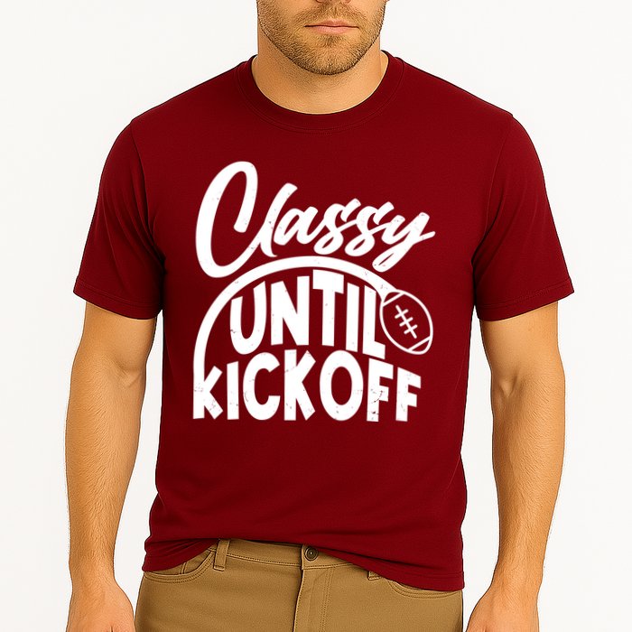 Funny Classy Until Kickoff Football Fan Cooling Performance Crew T-Shirt