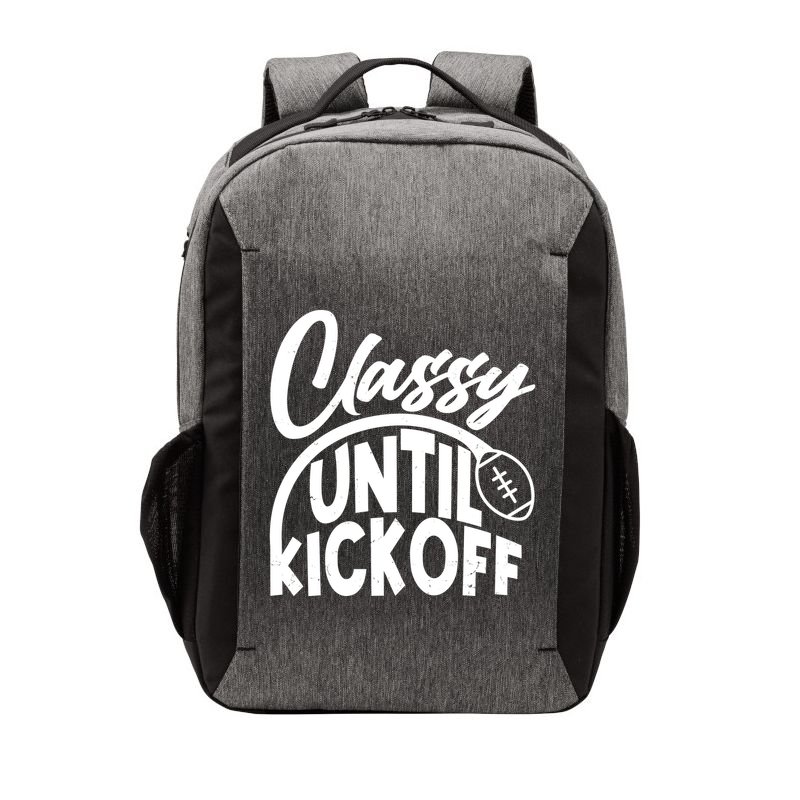 Funny Classy Until Kickoff Football Fan Vector Backpack