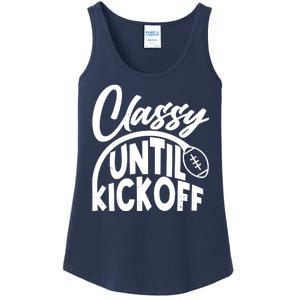 Funny Classy Until Kickoff Football Fan Ladies Essential Tank