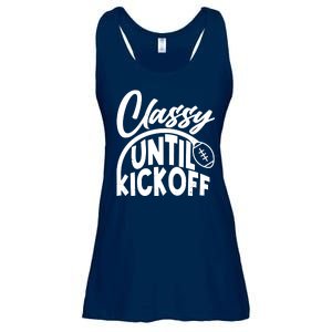 Funny Classy Until Kickoff Football Fan Ladies Essential Flowy Tank