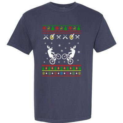 Funny Cycling Ugly Christmas Garment-Dyed Heavyweight T-Shirt