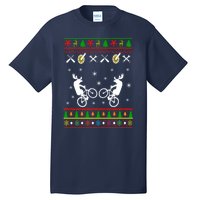 Funny Cycling Ugly Christmas Tall T-Shirt