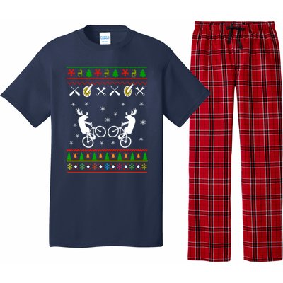 Funny Cycling Ugly Christmas Pajama Set