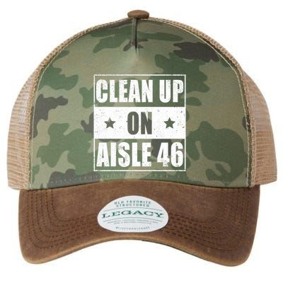 Funny Clean Up On Aisle 46 Impeach Biden Pro Trump 2024 Anti Biden Legacy Tie Dye Trucker Hat