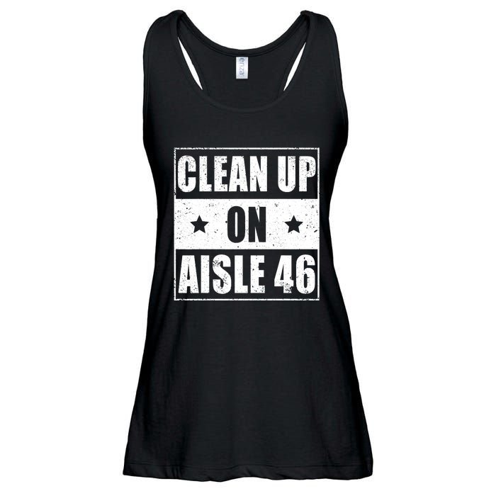 Funny Clean Up On Aisle 46 Impeach Biden Pro Trump 2024 Anti Biden Ladies Essential Flowy Tank