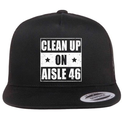 Funny Clean Up On Aisle 46 Impeach Biden Pro Trump 2024 Anti Biden Flatbill Hat