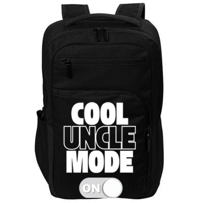 Funny Cool Uncle Mode On Gift Impact Tech Backpack