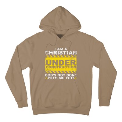 Funny Christian Under Construction Gift Catholic Women Hoodie