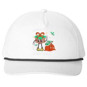 Funny Christmas Unwrap Geography Teacher Educator Quote Snapback Five-Panel Rope Hat