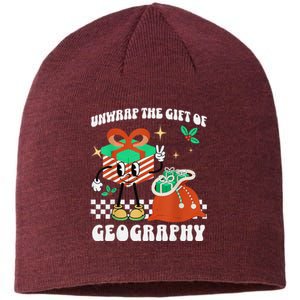 Funny Christmas Unwrap Geography Teacher Educator Quote Sustainable Beanie