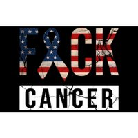 F*ck Cancer USA American Flag Ribbon Bumper Sticker