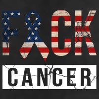 F*ck Cancer USA American Flag Ribbon Adult Drive Performance Visor