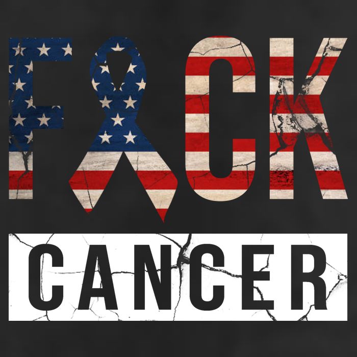 F*ck Cancer USA American Flag Ribbon Adult Drive Performance Visor