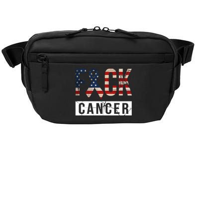 F*ck Cancer USA American Flag Ribbon Crossbody Pack