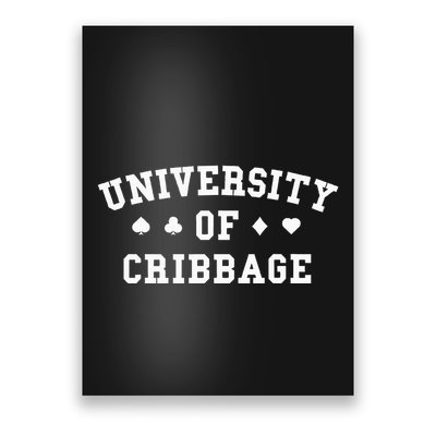Funny Cribbage University Cribbage Gifts Player Poster