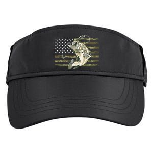 Fishing Camouflage US American Flag Bass Fish Fisherman Camo Adult Drive Performance Visor