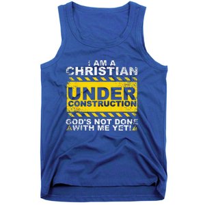 Funny Christian Under Construction Gift Catholic Tank Top