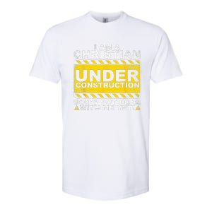 Funny Christian Under Construction Gift Catholic Softstyle CVC T-Shirt