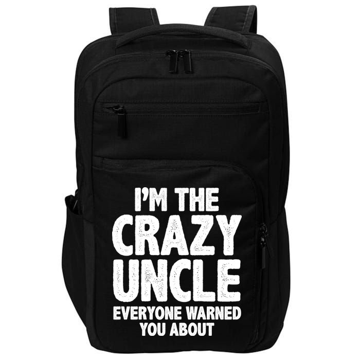 Funny Crazy Uncle Impact Tech Backpack