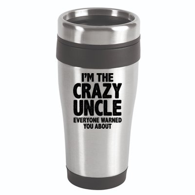 Funny Crazy Uncle 16oz Travel Tumbler
