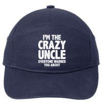 Funny Crazy Uncle 7-Panel Snapback Hat