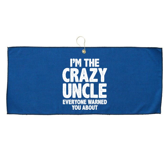 Funny Crazy Uncle Large Microfiber Waffle Golf Towel