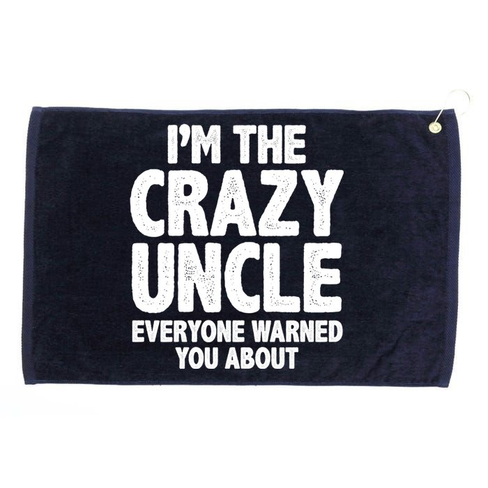 Funny Crazy Uncle Grommeted Golf Towel