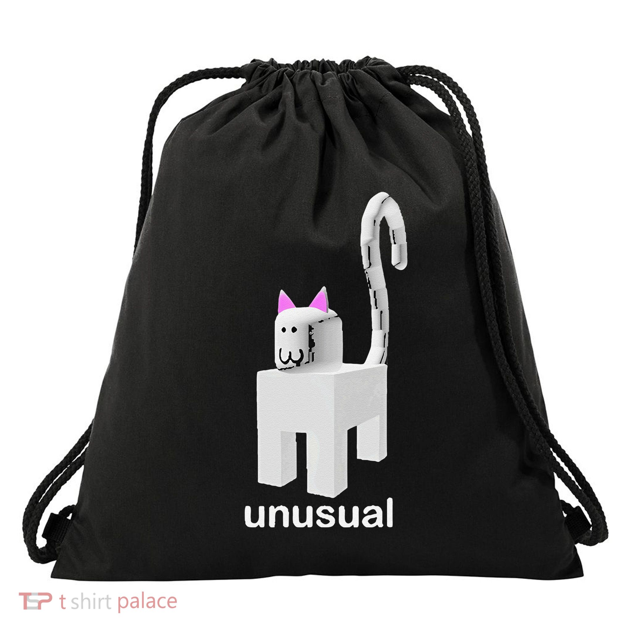 Funny Cat Unusual Meow Drawstring Bag