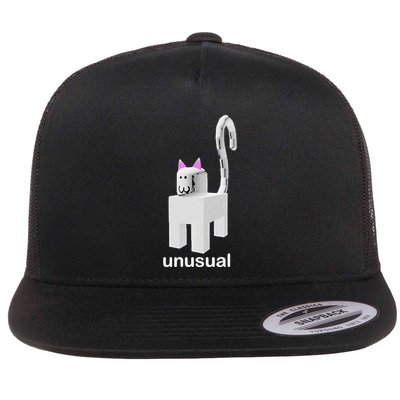 Funny Cat Unusual Meow Flat Bill Trucker Hat
