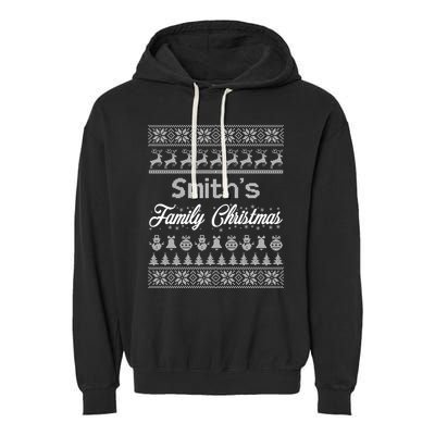 Custom Family Christmas Ugly Sweater Personalized Garment-Dyed Fleece Hoodie
