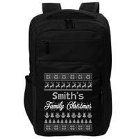 Custom Family Christmas Ugly Sweater Personalized Impact Tech Backpack