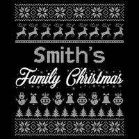Custom Family Christmas Ugly Sweater Personalized Impact Tech Backpack