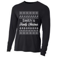 Custom Family Christmas Ugly Sweater Personalized Cooling Performance Long Sleeve Crew