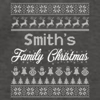 Custom Family Christmas Ugly Sweater Personalized Vector Backpack