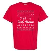 Custom Family Christmas Ugly Sweater Personalized Garment-Dyed Heavyweight T-Shirt