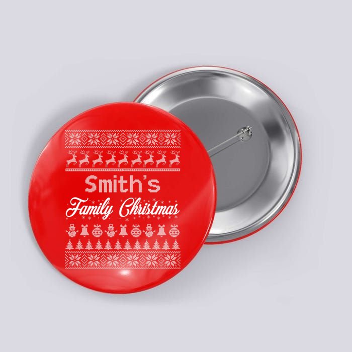 Custom Family Christmas Ugly Sweater Personalized Button