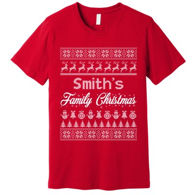 Custom Family Christmas Ugly Sweater Personalized Premium T-Shirt